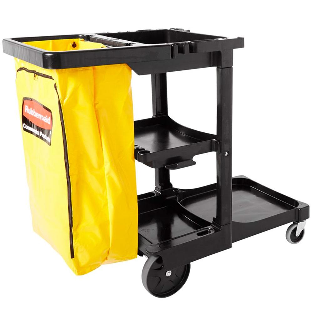Rubbermaid Commercial 1966719 24 Gallon Zippered Vinyl Cleaning Cart Bag (Yellow)