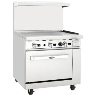 Atosa Cook Rite 36" Gas Range, 36" Griddle, 26.5” Wide Oven, NG (AGR36G)