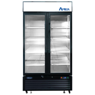 Atosa 28.5 cu. ft. Two Glass Door Merchandiser Cooler, Black Exterior (MCF8733GR)