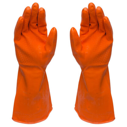 Icon All-Purpose Rubber Gloves, 18 mil, Orange (D4)