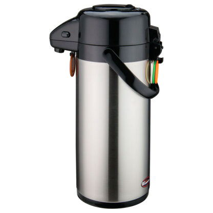 Winco 2.5L Stainless Steel Lined Airpot, Push Button (APSP925)