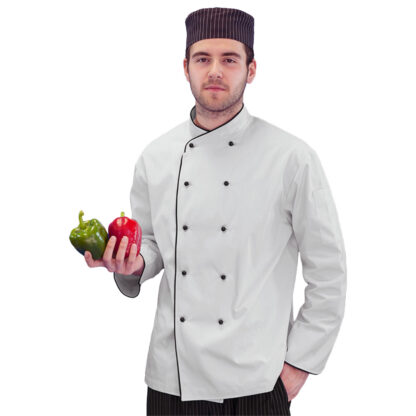 Levon Men’s Chef Coat with Crossover Collar (MC196)