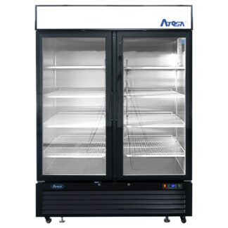 Atosa 44 cu. ft. Two Glass Door Merchandiser Freezer, Black Exterior (MCF8721ES)