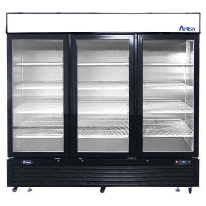 Atosa 68 cu. ft. Three Glass Door Merchandiser Freezer, Black Exterior (MCF8728GR)