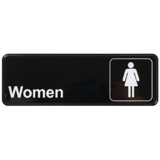 Winco Washroom Door Sign, Women, 9″x3″ (SGN312)