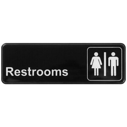Winco Washroom Door Sign, 9″x3″ (SGN313)