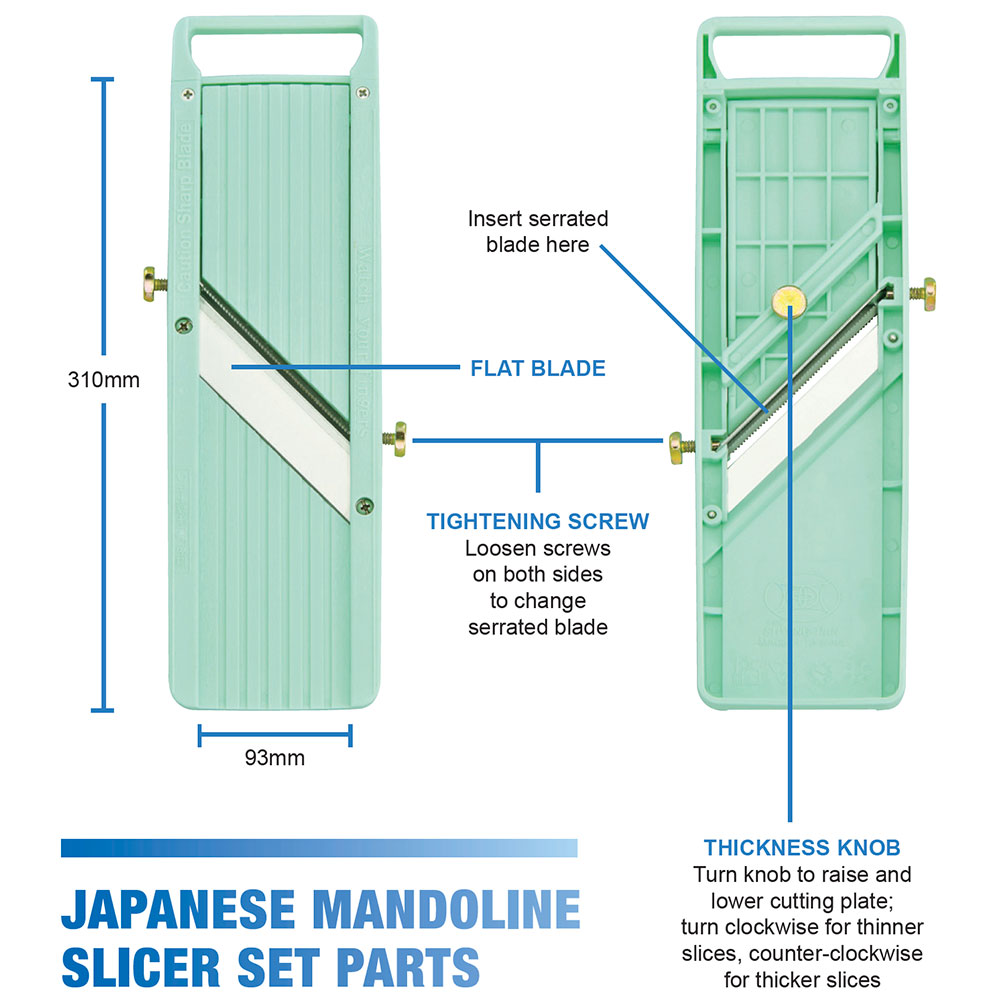 bovenstaand erts Slechte factor Winco Japanese Mandoline Slicer Set (MDL5P) | Paragon Food Equipment