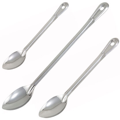 Winco Basting Spoons, Solid, 1.5mm Stainless Steel (BSOT)