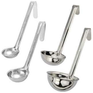 Winco One-Piece Stainless Steel Ladles, 6" Handle (LDISH)