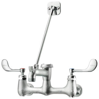 Krowne 8" Service Sink Faucet with Cast Spout & Vandal Resistant Wrist Blades Handles (16127W)