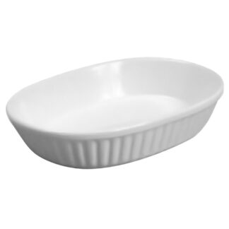Johnson-Rose 7 oz. Oval Baking Dish, White Ceramic (04026)