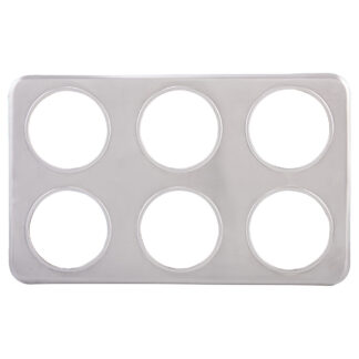 Winco Adaptor Plate, Six 4-3/4″ Holes, Stainless Steel (ADP444)