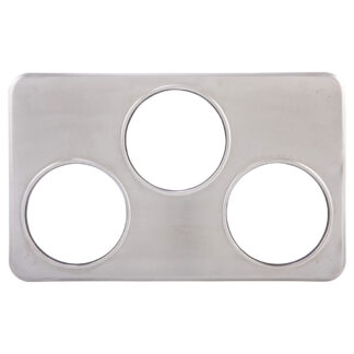 Winco Adaptor Plate, Three 6-3/8″ Holes, Stainless Steel (ADP666)