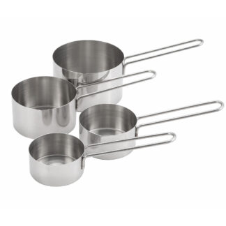 Winco Measuring Cup Set, 4pcs, Wire Handle, Stainless Steel (MCP4P)