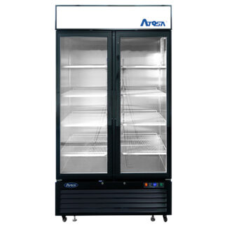Atosa 28.5 cu. ft. Two Glass Door Merchandiser Freezer, Black Exterior (MCF8732GR)