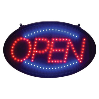 Winco “Open” LED Sign, Oval (LED-10)