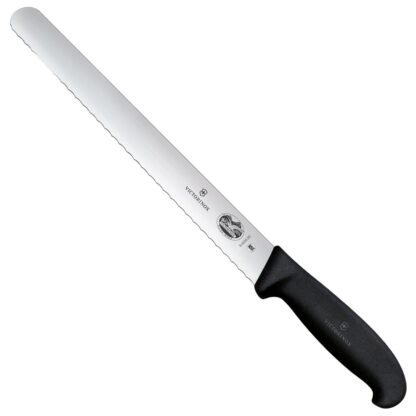 Victorinox Fibrox® Pro Slicing Knife, 10" Serrated Blade, Round (5.4233.25)