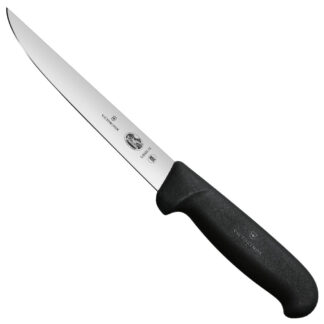 Victorinox Fibrox® Pro Boning Knife, 6" Straight Extra-Wide Stiff Blade (5.6003.15)