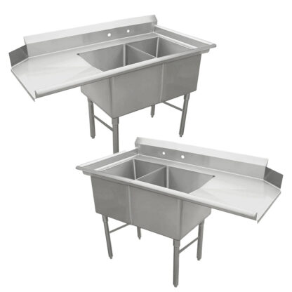 EFI Dishwasher Sinks, Two 24" Bowls (SI824-2-DW)
