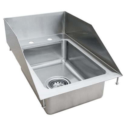 EFI Drop‑In Sink with Splash Guard, Stainless Steel, 5" Bowl Depth (SIHD819-5-S)