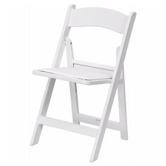 Terrison All‑Weather Resin Folding Chair, White (ASA23FDWHT)