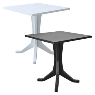 Tarrison Ponente Square Tables, All‑Weather, Black or White (ATPONE)