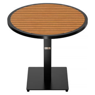 Tarrison Ace II Dining Tables, 32” Round, All‑Weather, Black & Natural Finish (ATGQ11B2)