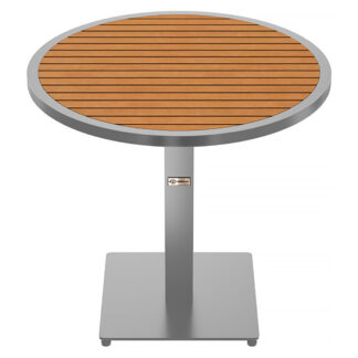 Tarrison Ace II Dining Tables, 32” Round, All‑Weather, Silver & Natural Finish (ATGQ11B3)