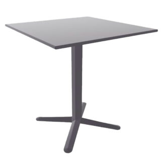 Tarrison Arket 27.5" Square Metal Table, All‑Weather, Mineral Grey (ATTAK)