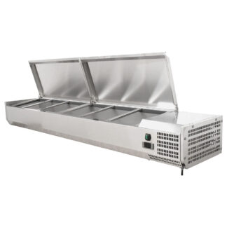 Omcan 78" Refrigerated Topping Rail with Stainless Steel Cover (46497)